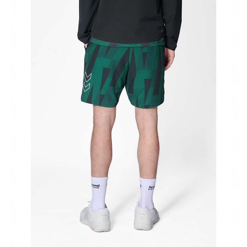Hummel Court Aop Pocket Korte Broek Heren Groen | 691717-888