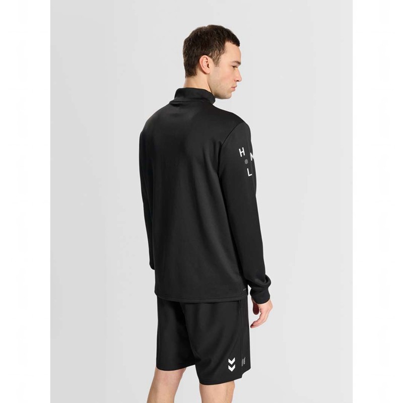 Hummel Court Half Zip L/S Sweatshirts Heren Zwart | 756383-794