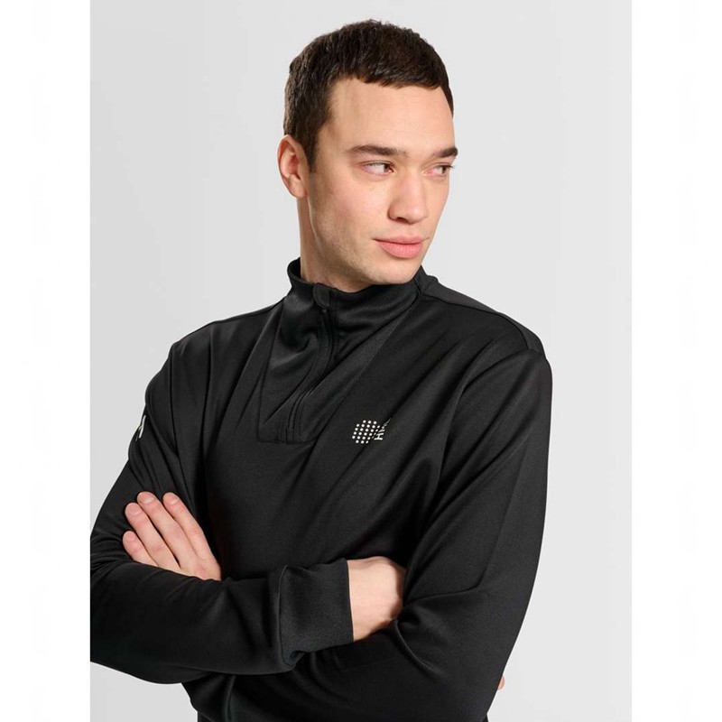 Hummel Court Half Zip L/S Sweatshirts Heren Zwart | 756383-794