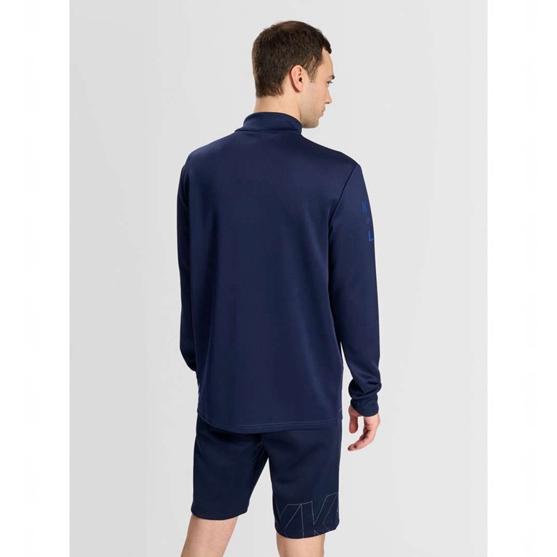 Hummel Court Half Zip L/S Sweatshirts Heren Donkerblauw | 468047-514