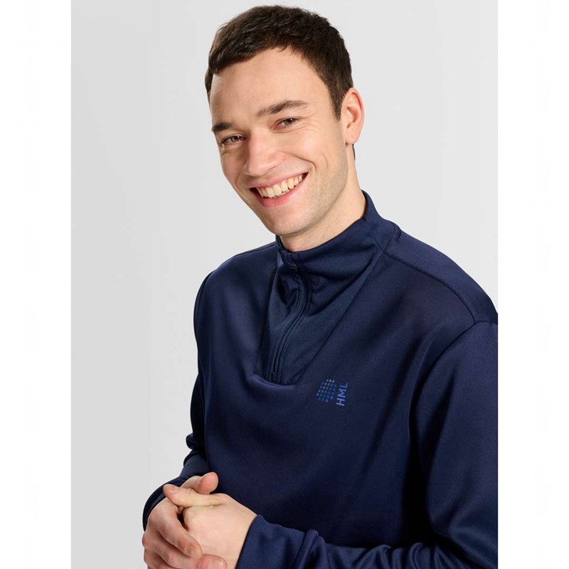 Hummel Court Half Zip L/S Sweatshirts Heren Donkerblauw | 468047-514