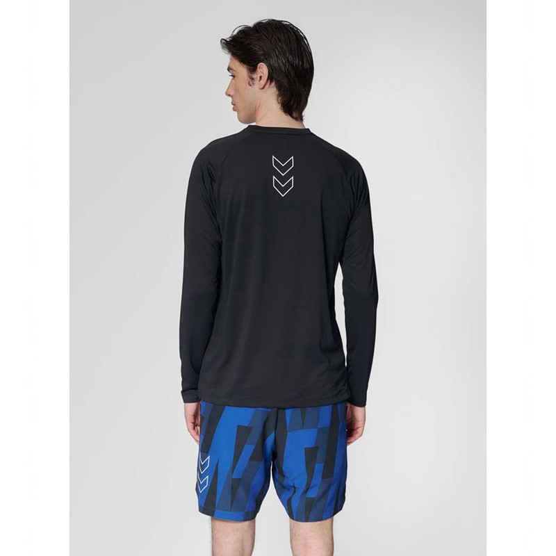 Hummel Court Light Weight L/S T-shirts Heren Zwart | 227729-236