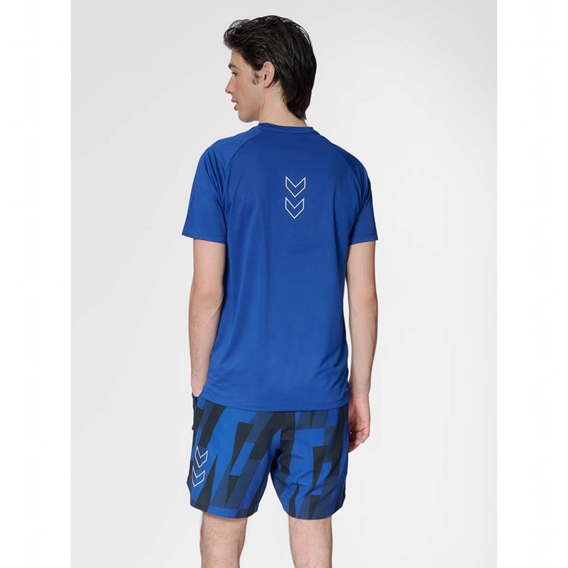 Hummel Court Light Weight T-shirts Heren Blauw | 592147-450