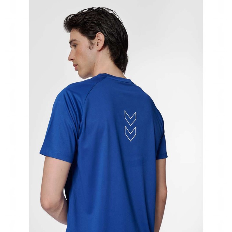 Hummel Court Light Weight T-shirts Heren Blauw | 592147-450