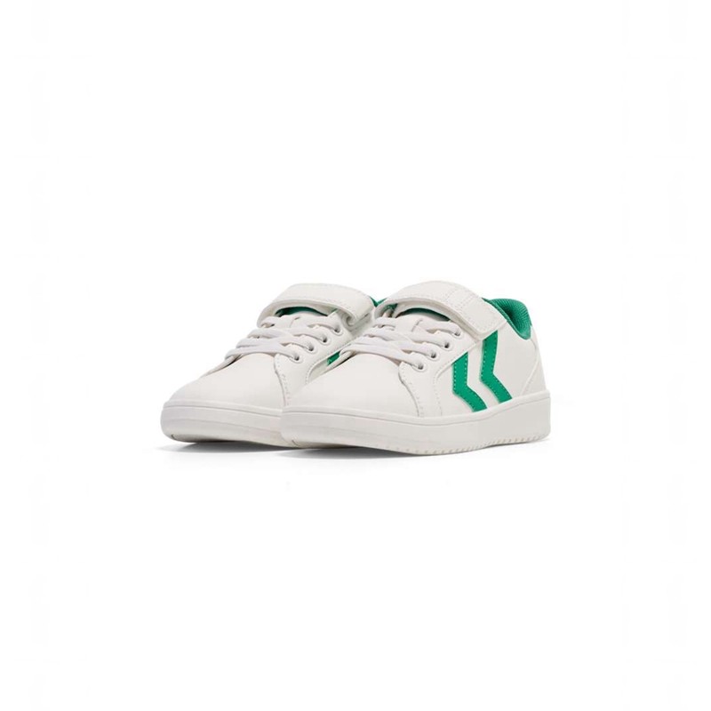 Hummel Derby Court Jr Sneakers Kinderen Groen | 038078-760
