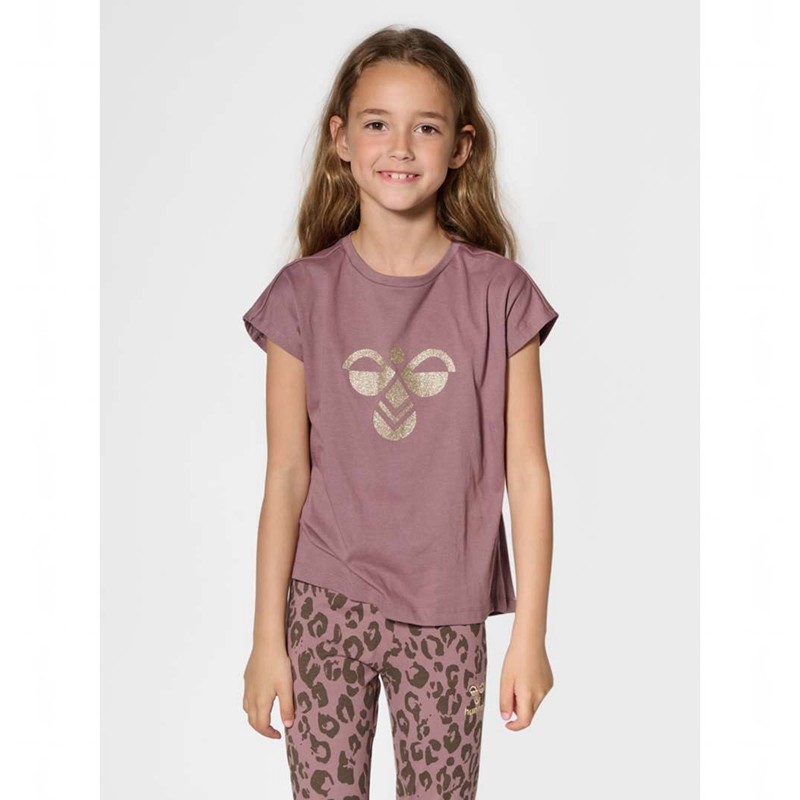 Hummel Diez S/S T-shirts Kinderen Roze | 059286-825