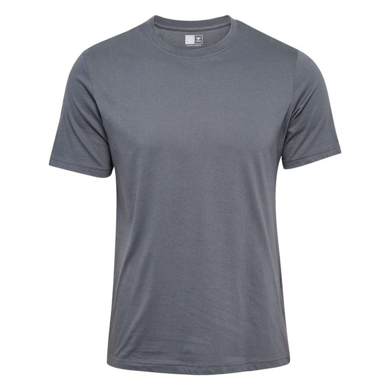 Hummel Elemental Chevron Cotton T-shirts Heren Grijs | 492064-314