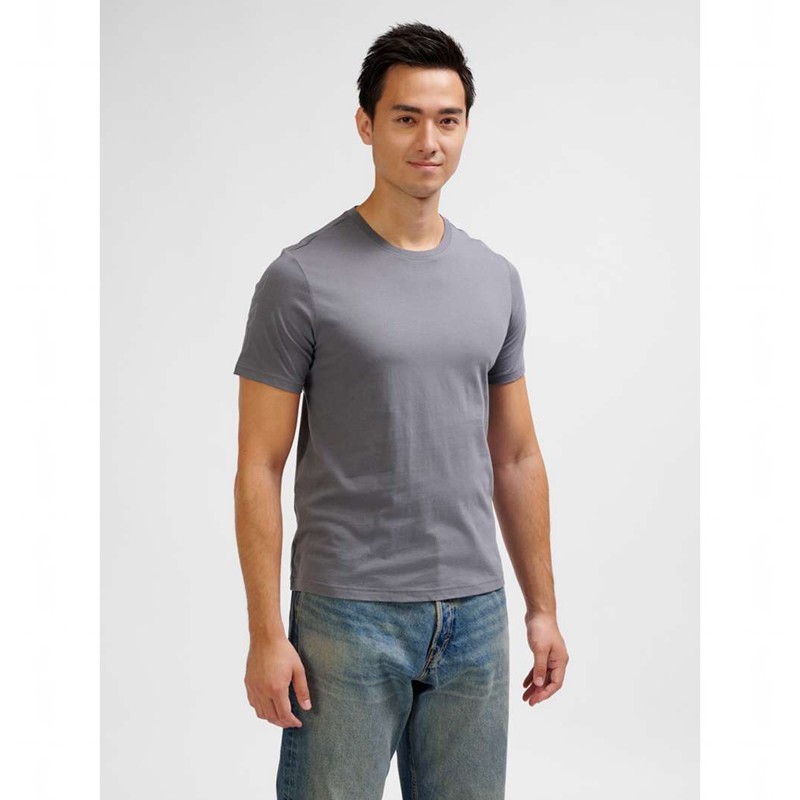 Hummel Elemental Chevron Cotton T-shirts Heren Grijs | 492064-314