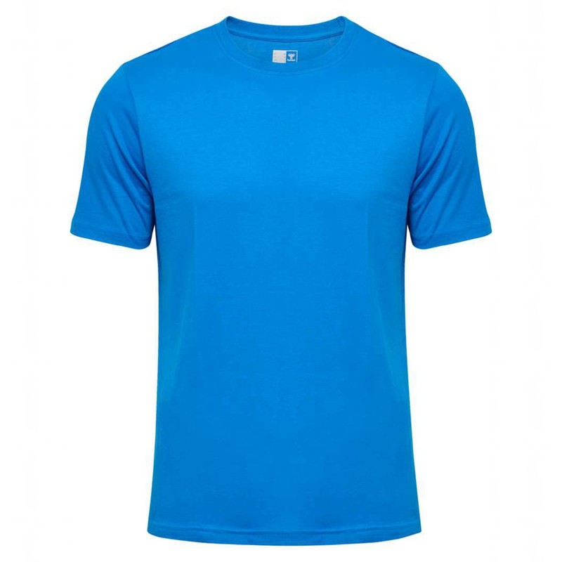 Hummel Elemental Chevron Cotton T-shirts Heren Blauw | 843316-365