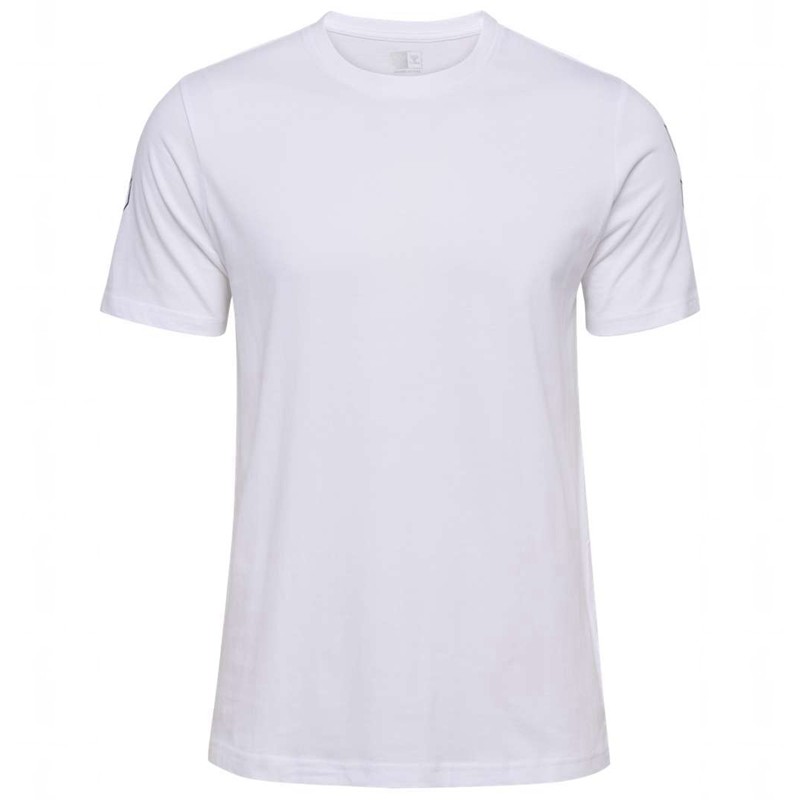 Hummel Elemental Chevron Cotton T-shirts Heren Wit | 880428-944