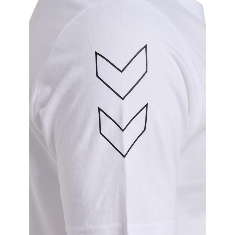 Hummel Elemental Chevron Cotton T-shirts Heren Wit | 880428-944
