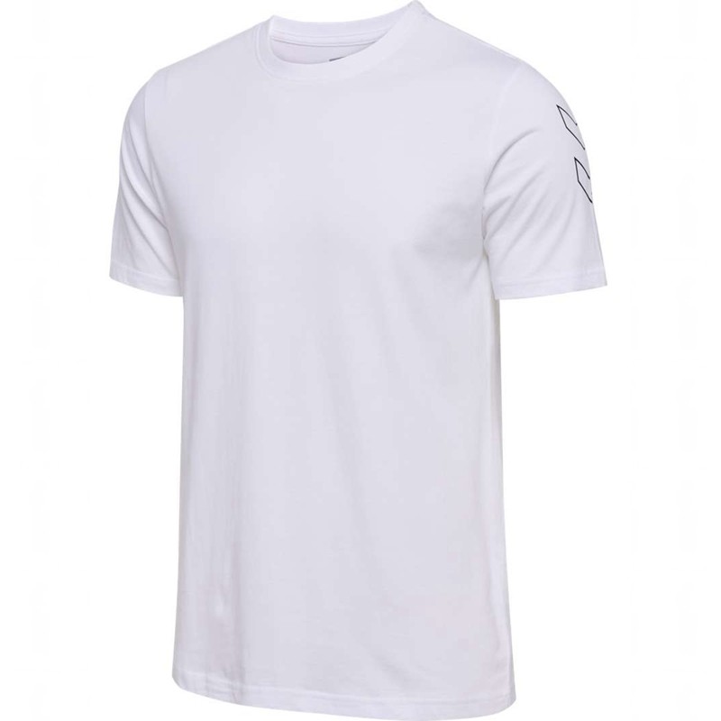 Hummel Elemental Chevron Cotton T-shirts Heren Wit | 880428-944