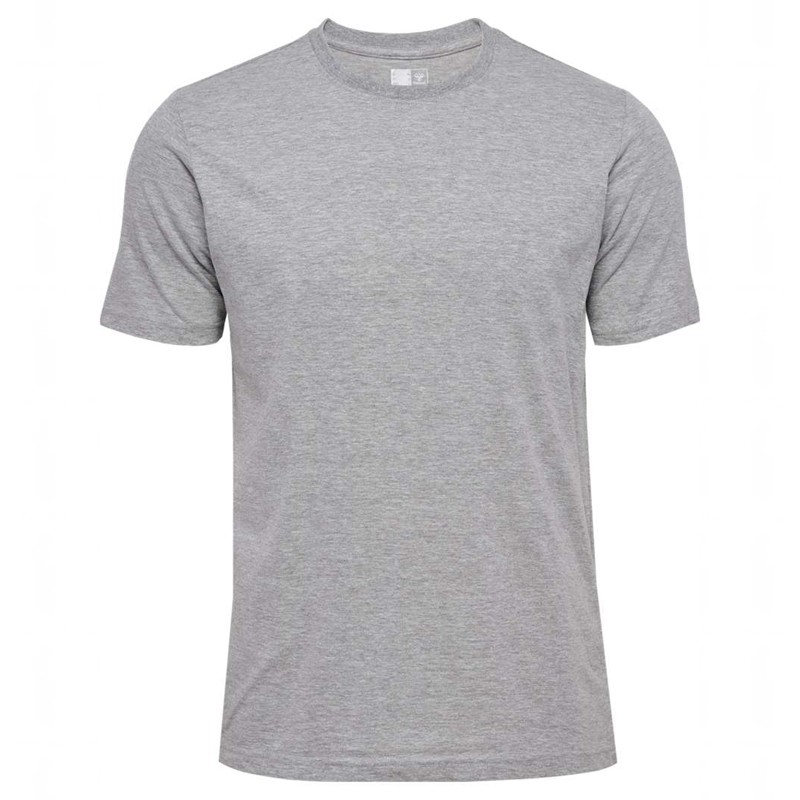 Hummel Elemental Chevron Cotton T-shirts Heren Grijs | 059125-551
