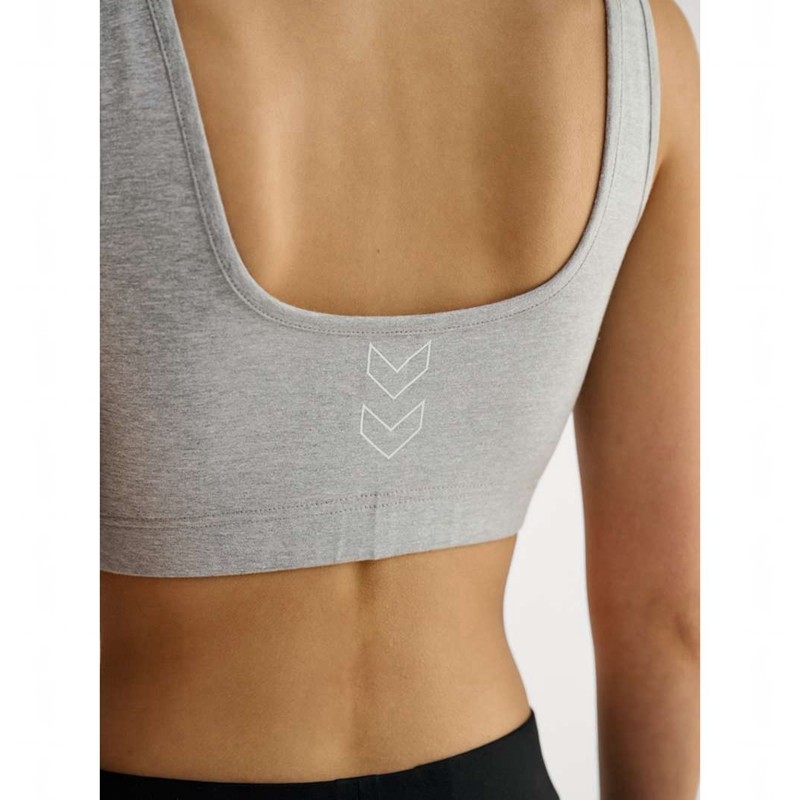 Hummel Elemental Cotton Top Sport BH Dames Grijs | 839644-512