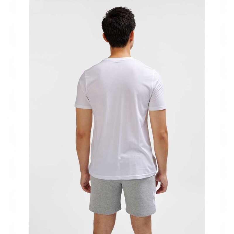 Hummel Elemental Logo Cotton T-shirts Heren Wit | 560255-140