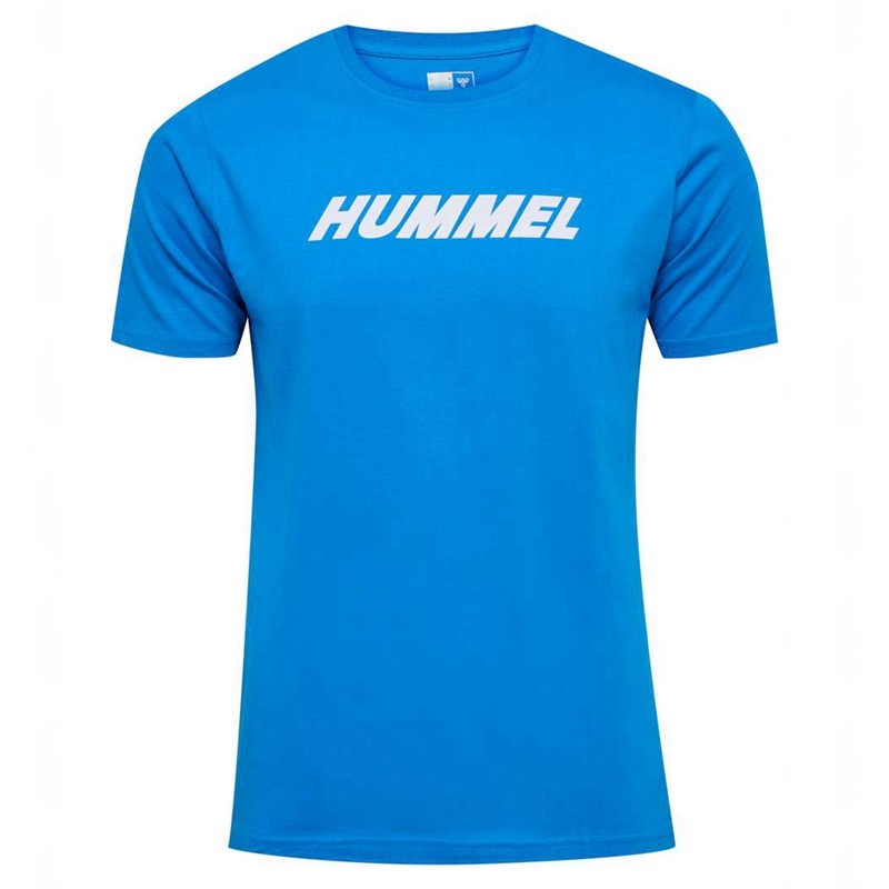 Hummel Elemental Logo Cotton T-shirts Heren Blauw | 598762-342