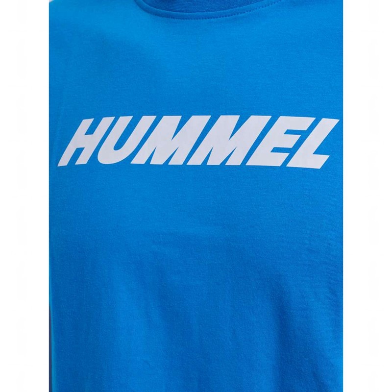Hummel Elemental Logo Cotton T-shirts Heren Blauw | 598762-342