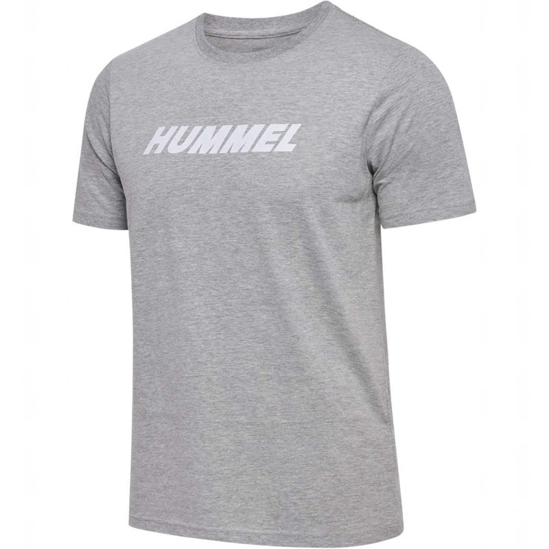 Hummel Elemental Logo Cotton T-shirts Heren Grijs | 902248-014