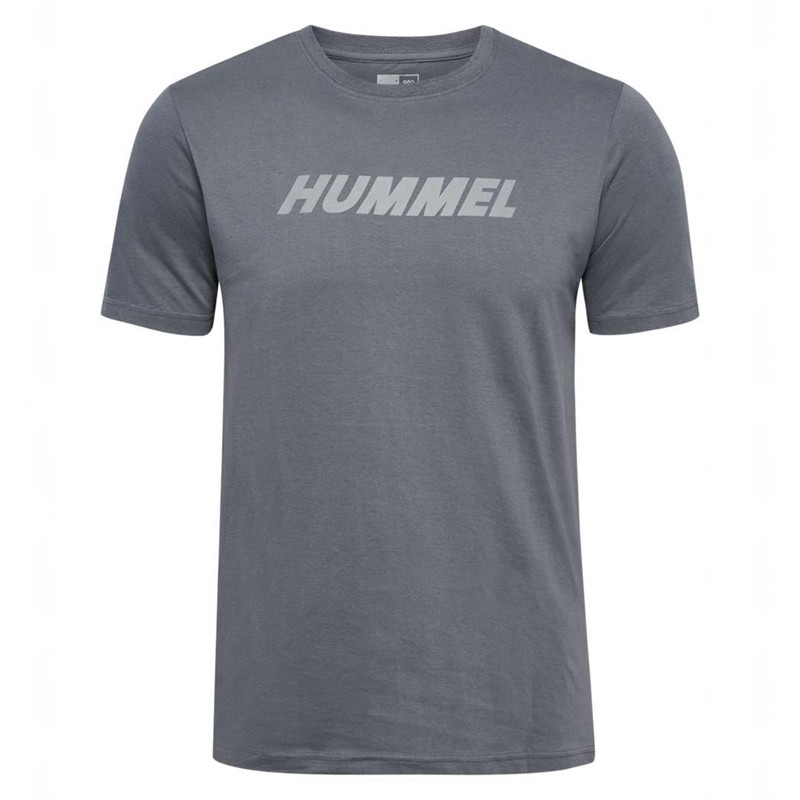 Hummel Elemental Logo Cotton T-shirts Heren Grijs | 046292-106