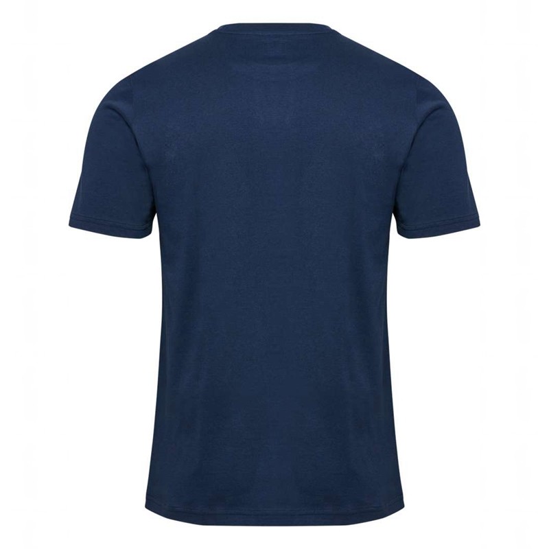 Hummel Elemental Logo Cotton T-shirts Heren Donkerblauw | 570910-207