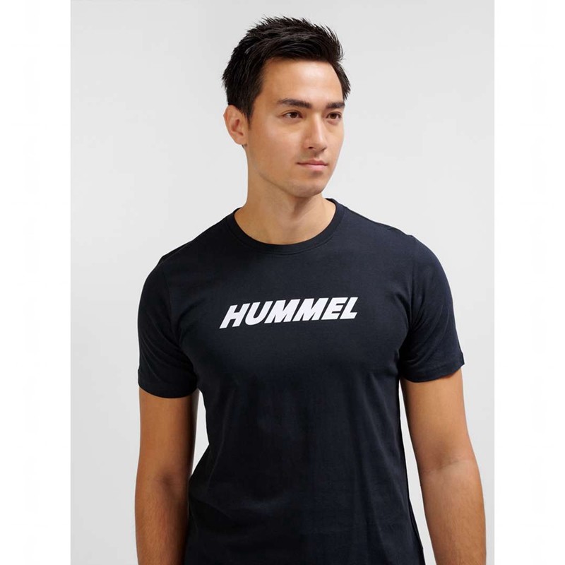 Hummel Elemental Logo Cotton T-shirts Heren Zwart | 849416-738
