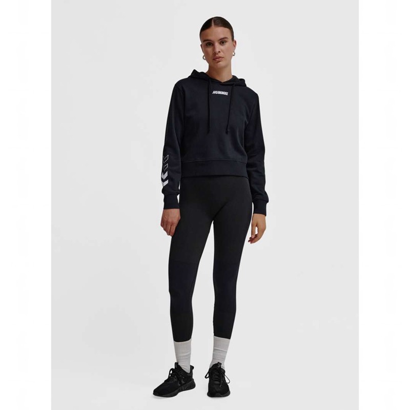 Hummel Elemental Short Hoodie Dames Zwart | 430785-432