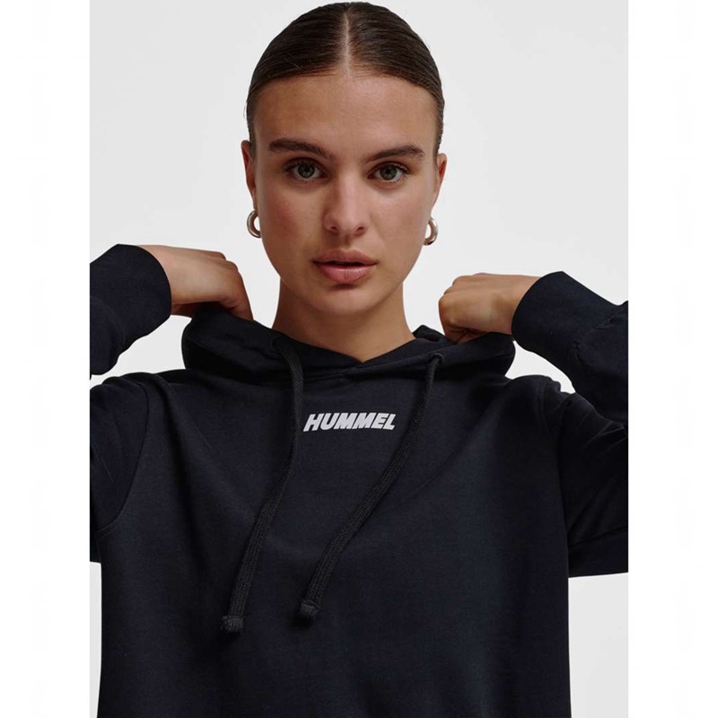 Hummel Elemental Short Hoodie Dames Zwart | 430785-432
