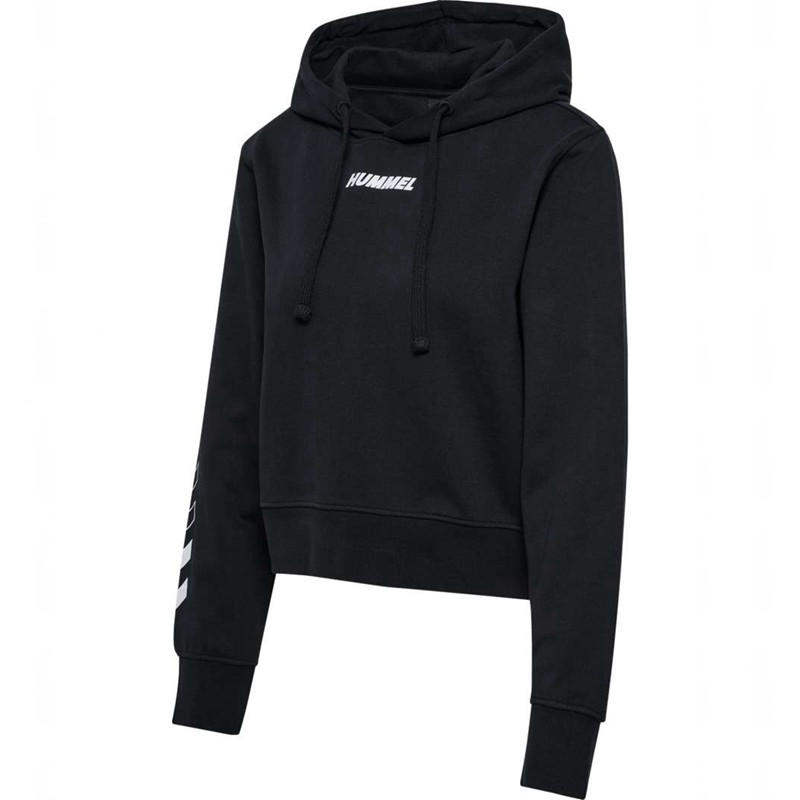 Hummel Elemental Short Hoodie Dames Zwart | 430785-432