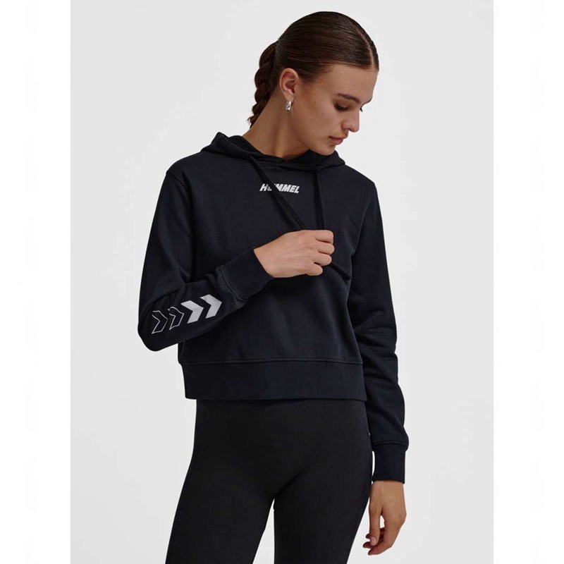 Hummel Elemental Short Hoodie Dames Zwart | 430785-432