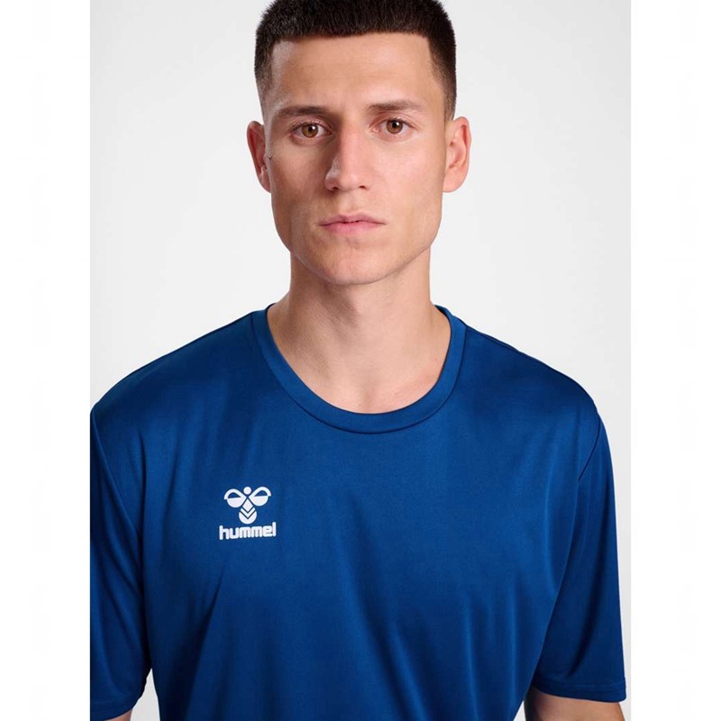 Hummel Essential S/S Jersey Heren Blauw | 436054-075
