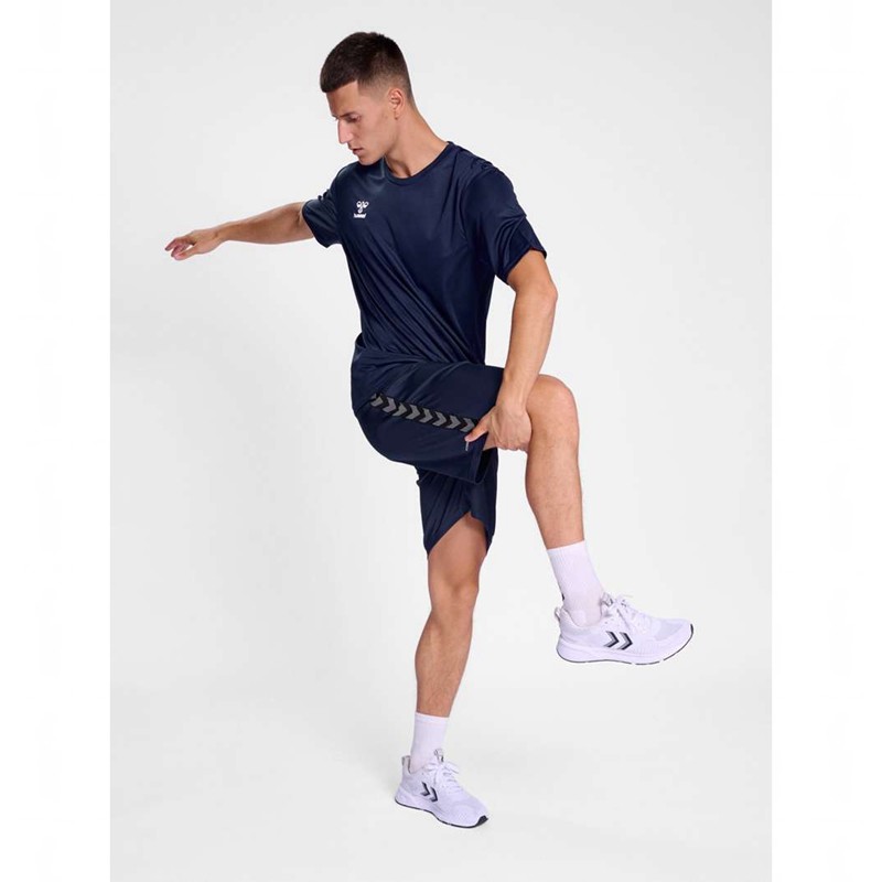 Hummel Essential S/S Jersey Heren Donkerblauw | 126148-042