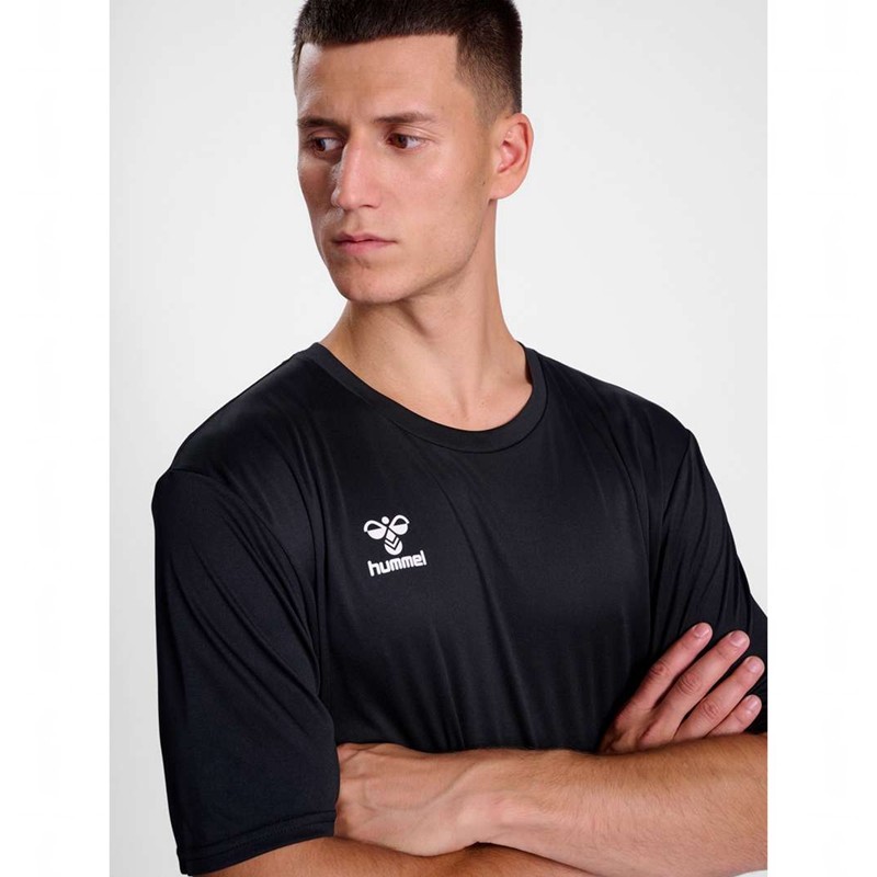 Hummel Essential S/S Jersey Heren Zwart | 443217-196