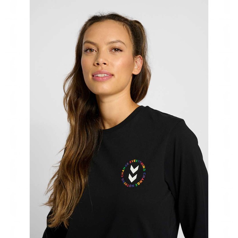 Hummel Everything Nothing Ls T-shirts Dames Zwart | 088080-360