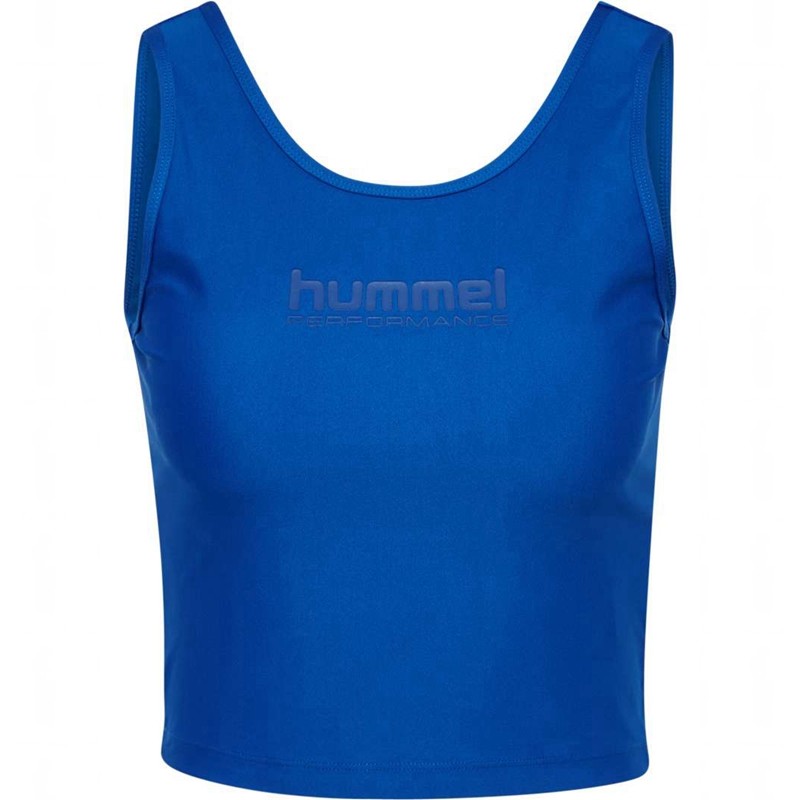 Hummel Fast Cropped Tanktop Dames Blauw | 756605-547