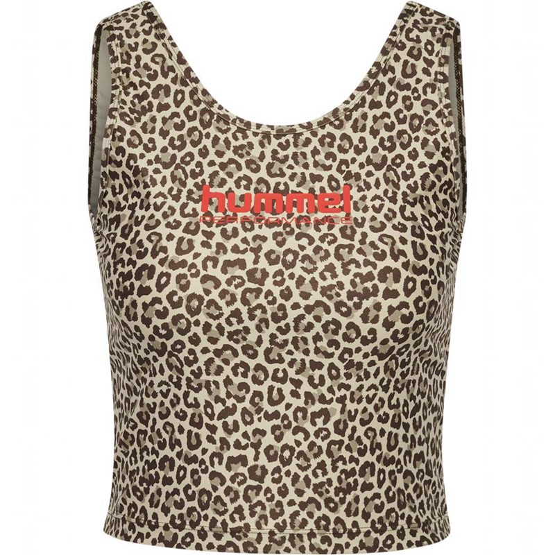 Hummel Fast Cropped Tanktop Dames Leopard | 003606-153