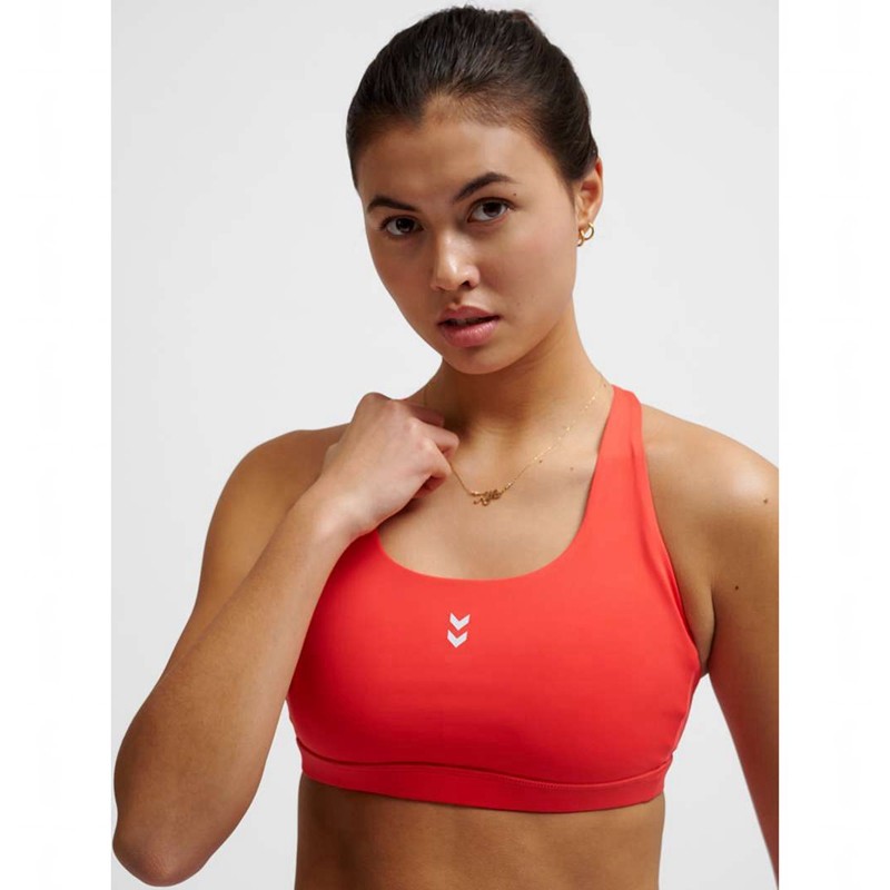 Hummel Fast Impact Strap Sport BH Dames Rood | 689168-098