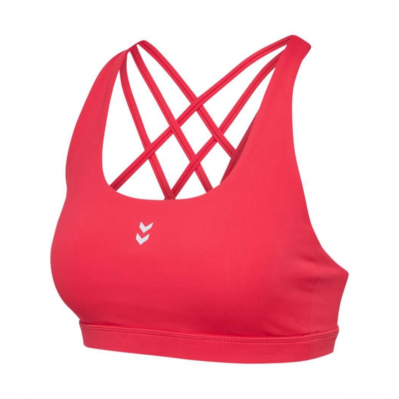 Hummel Fast Impact Strap Sport BH Dames Rood | 689168-098