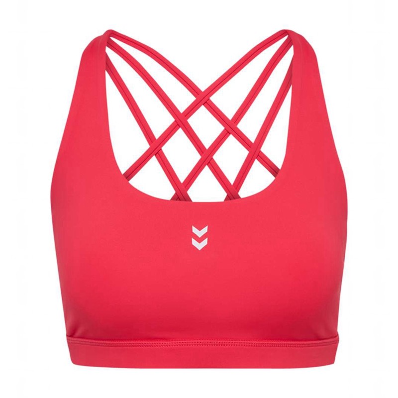 Hummel Fast Impact Strap Sport BH Dames Rood | 689168-098