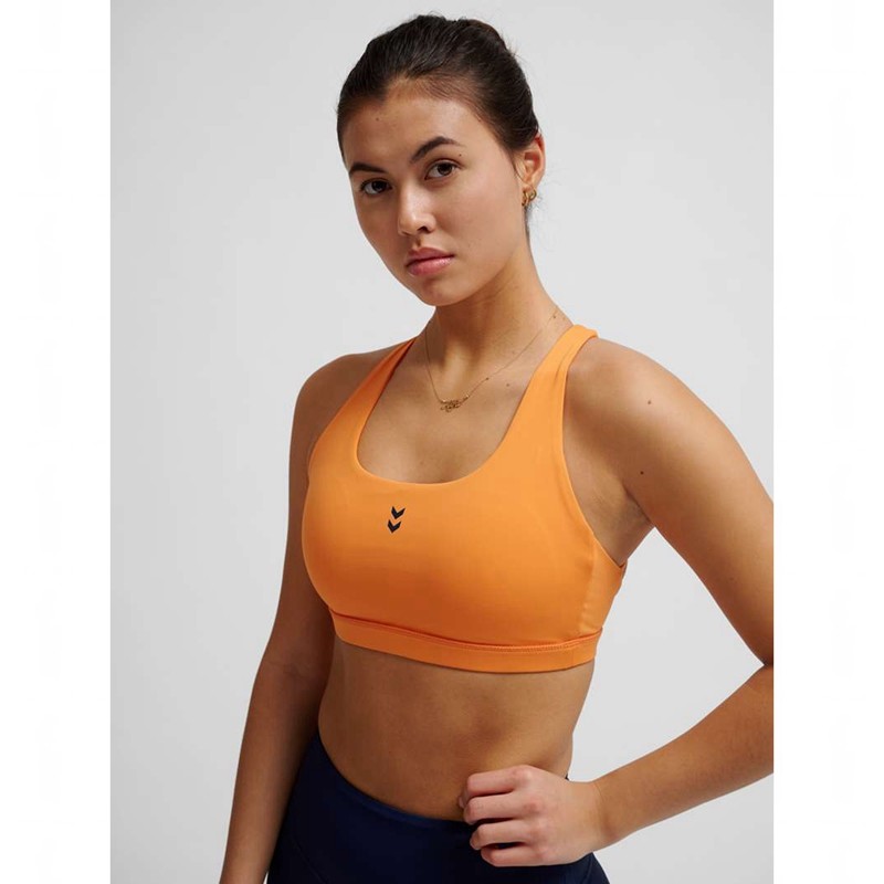 Hummel Fast Impact Strap Sport BH Dames Oranje | 039450-675
