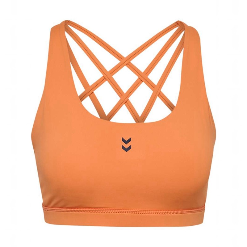 Hummel Fast Impact Strap Sport BH Dames Oranje | 039450-675