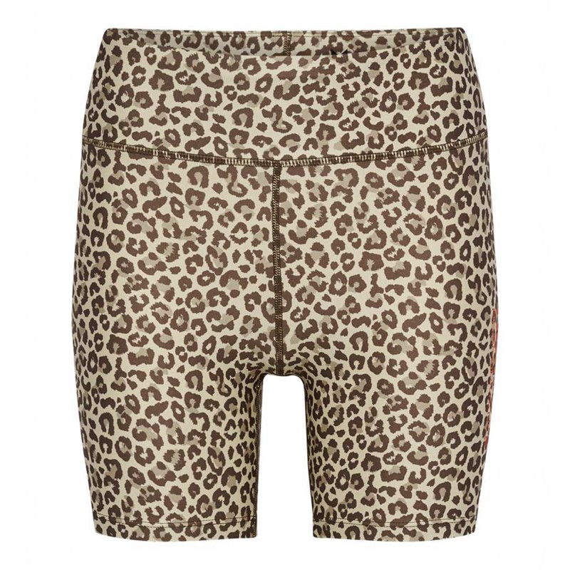 Hummel Fast Mid Waist Tight Korte Broek Dames Leopard | 926689-201