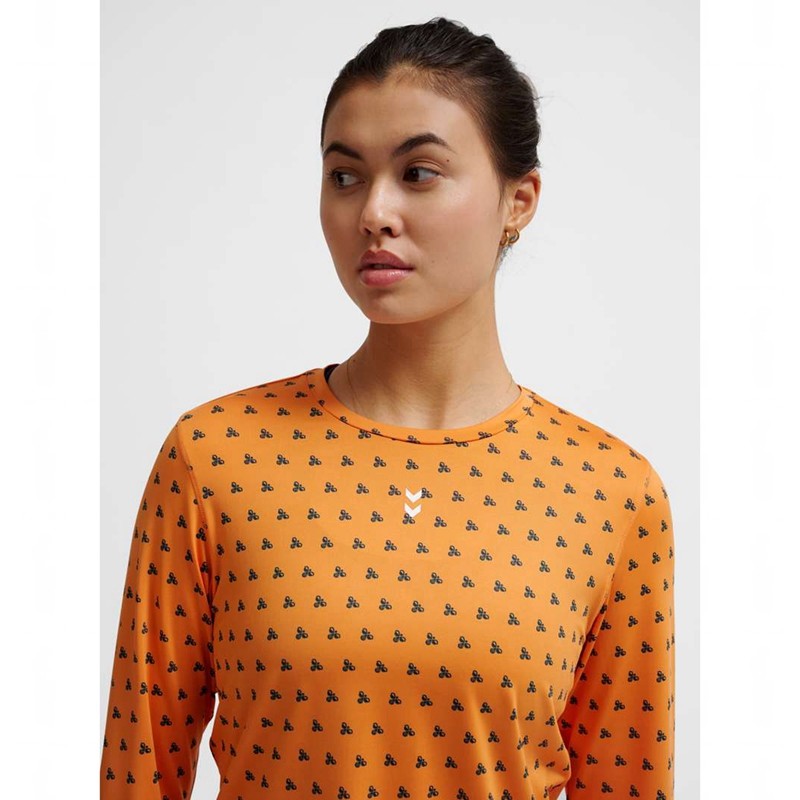 Hummel Fast W L/S T-shirts Dames Oranje | 358965-842