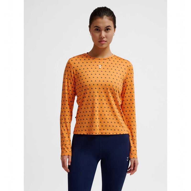 Hummel Fast W L/S T-shirts Dames Oranje | 358965-842