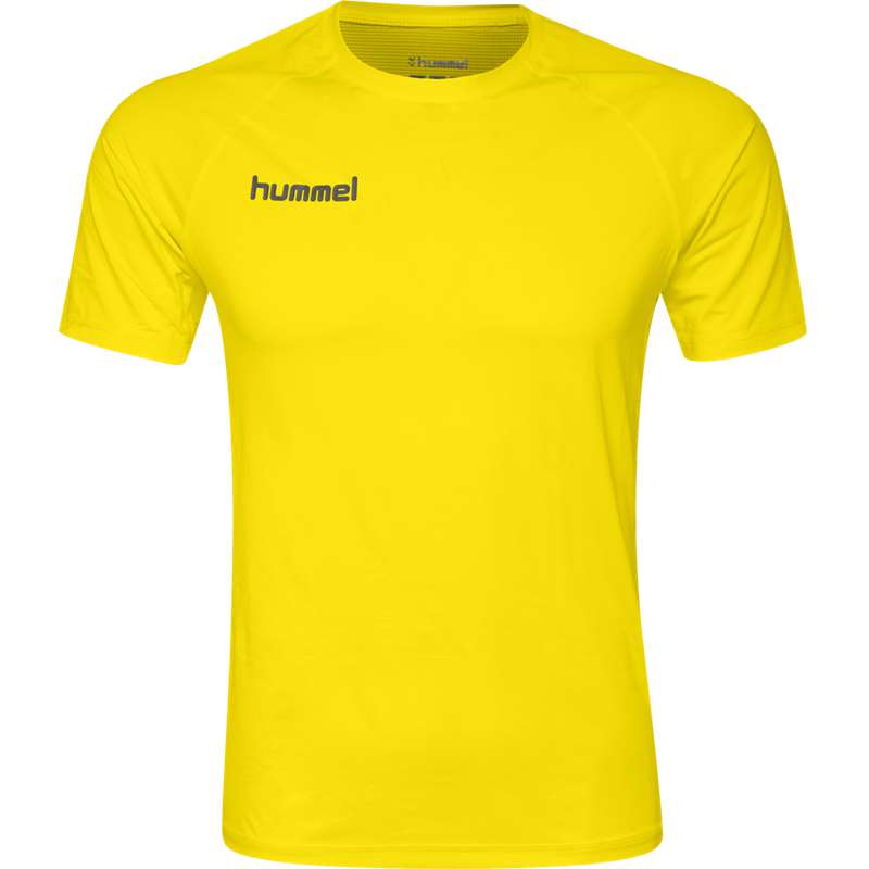 Hummel First Performance Jersey S/S Basislaag Heren Geel | 470193-508