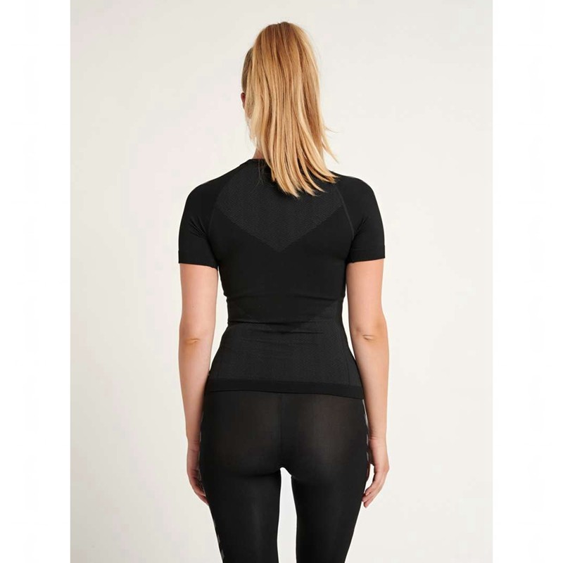 Hummel First Seamless S/S W Jersey Dames Zwart | 438987-249