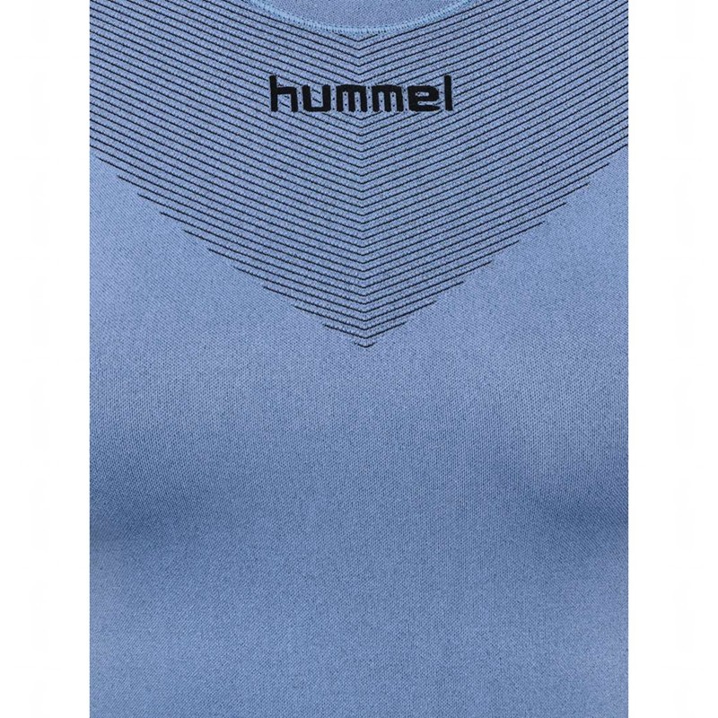 Hummel First Seamless S/S W Jersey Dames Blauw | 063725-482