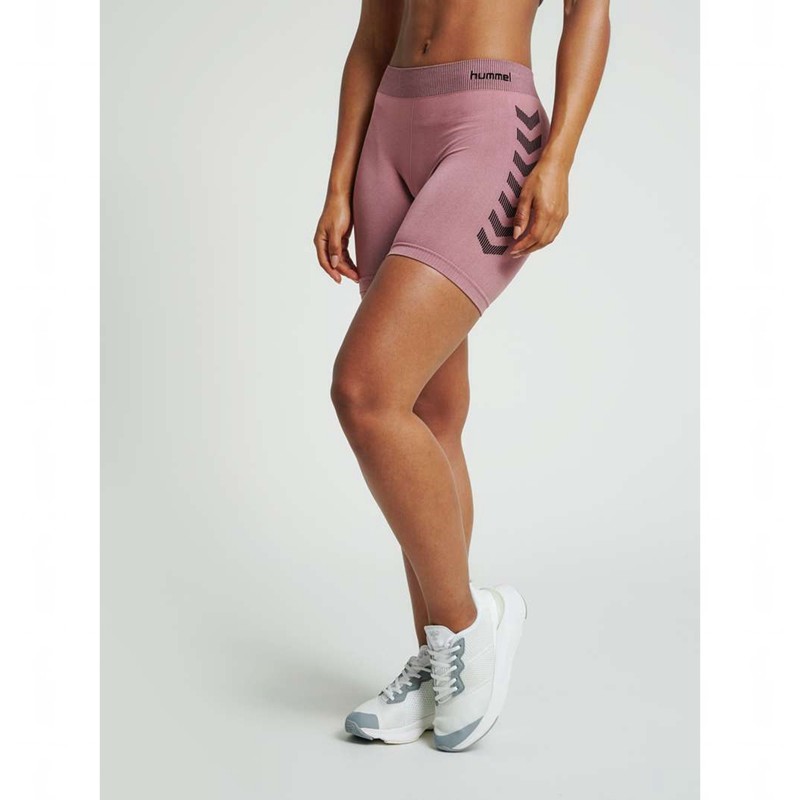 Hummel First Seamless Tr Sht Tigh W Korte Broek Dames Roze | 240231-180