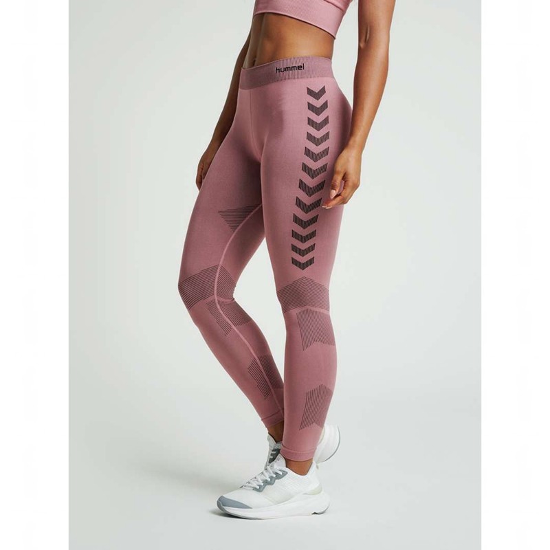 Hummel First Seamless Tr Tights W Korte Broek Dames Roze | 238113-132