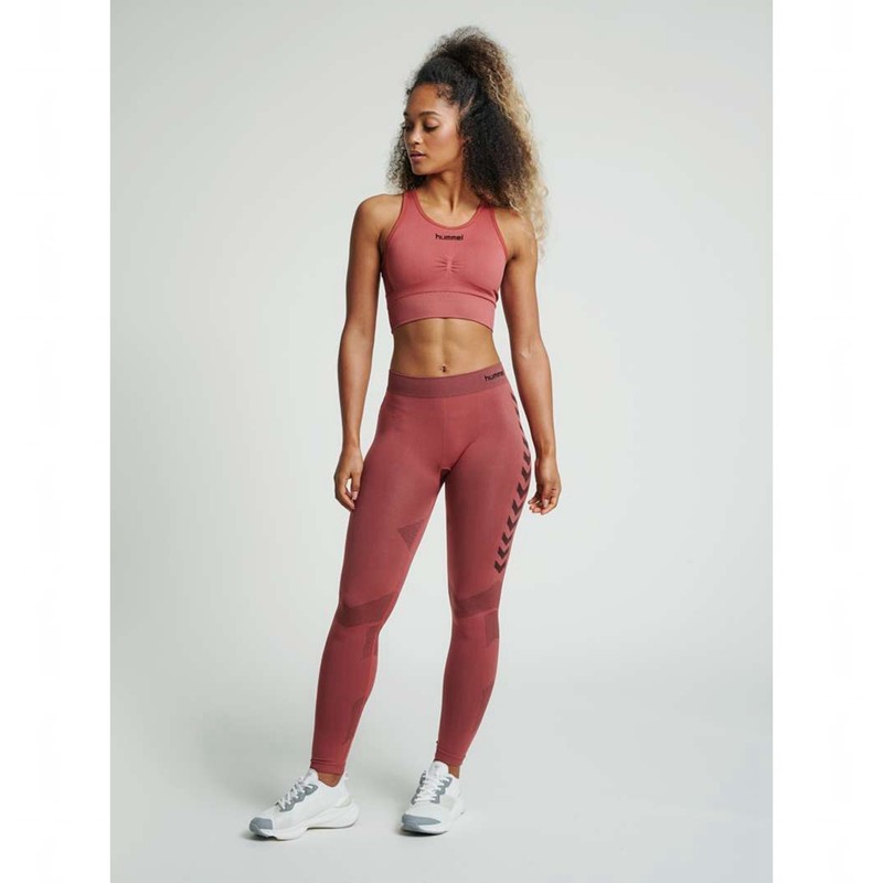 Hummel First Seamless Tr W Hardloopbroek Dames Rood | 072227-849