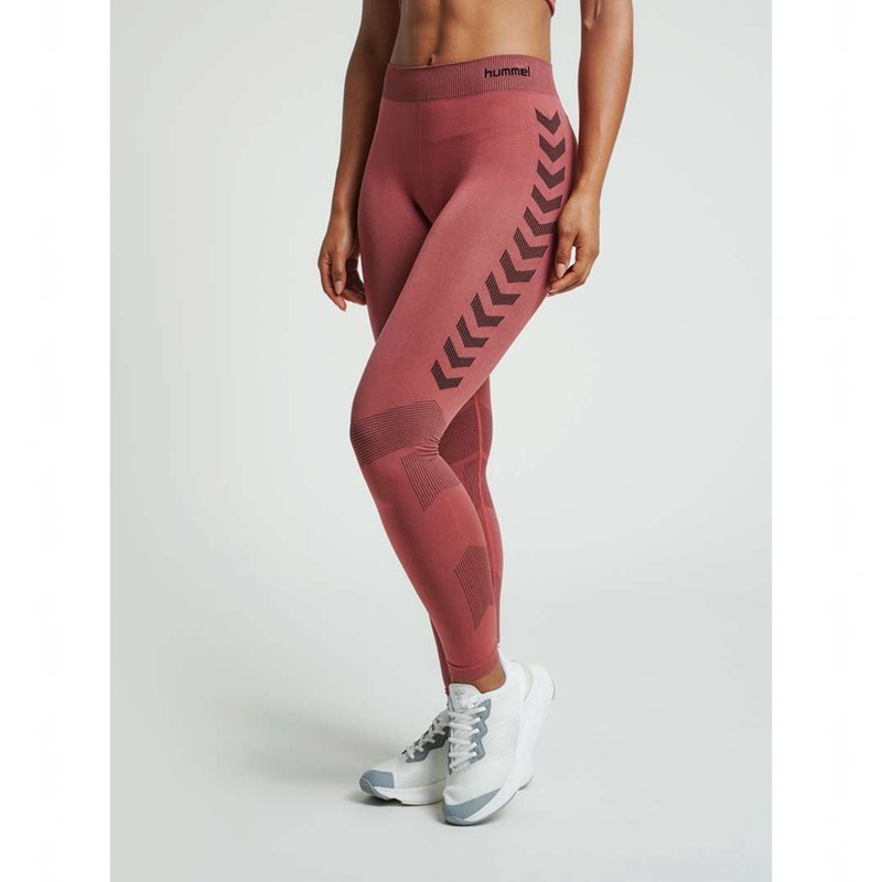 Hummel First Seamless Tr W Hardloopbroek Dames Rood | 072227-849